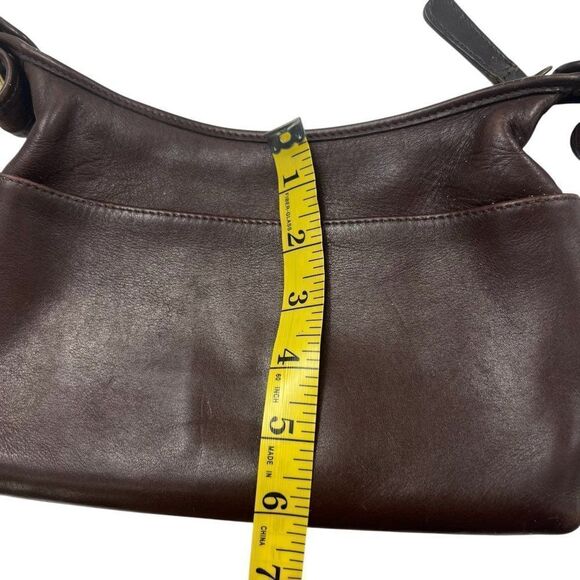 Vintage Coach Legacy Zip Top Hobo Crossbody Dark Mahogany Brown Leather - Picture 12 of 14